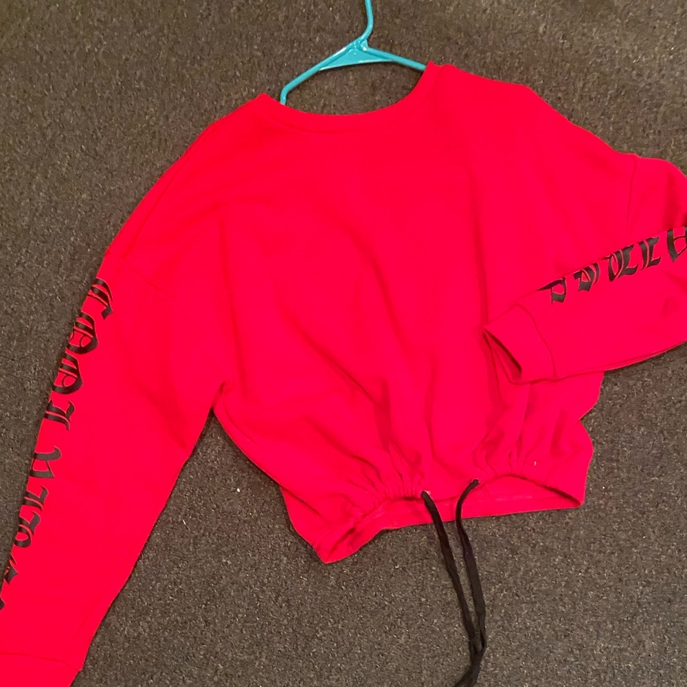 Red Cropped Sweater